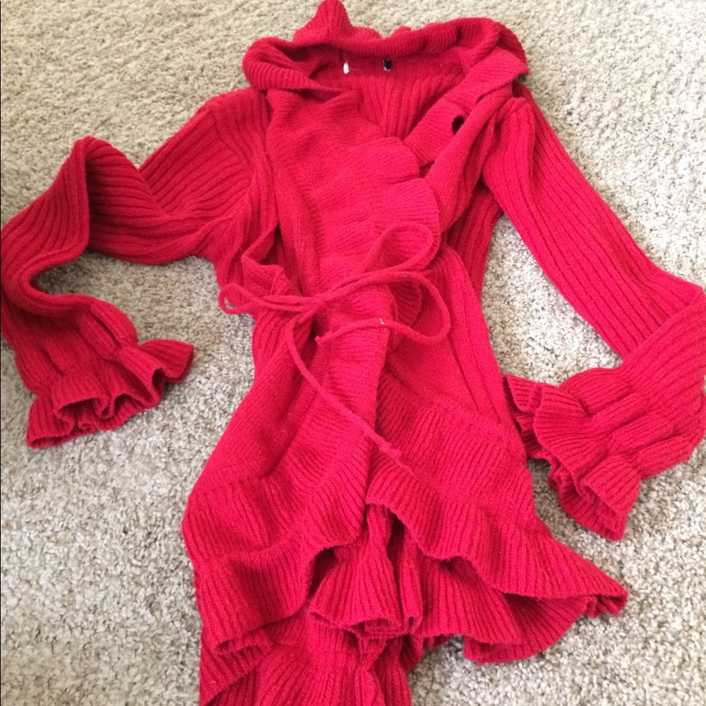Adorable red cardigan